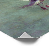 Seagull Landung auf Wasser Impressionist Art Poste Poster (Ecke)