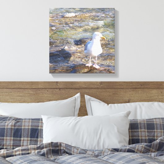 Seagull-Leinwand Leinwanddruck (Insitu (Schlafzimmer))