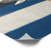 Seagull Minimalistisch Flat Poster (Ecke)