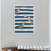 Seagull Minimalistisch Flat Poster