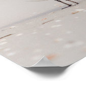 Seagull mit Blauem Meer und Muscheln Poster (Ecke)