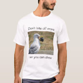 Seagull mit einem guten Rat auf einem T - Shirt (Vorderseite)