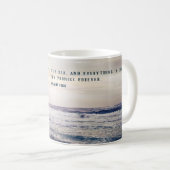 Seagull mit einem Psalm Bible Verse Beach Kaffeetasse (VorderseiteRechts)