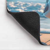 Seagull mit französischen Fries Mousepad (Ecke)