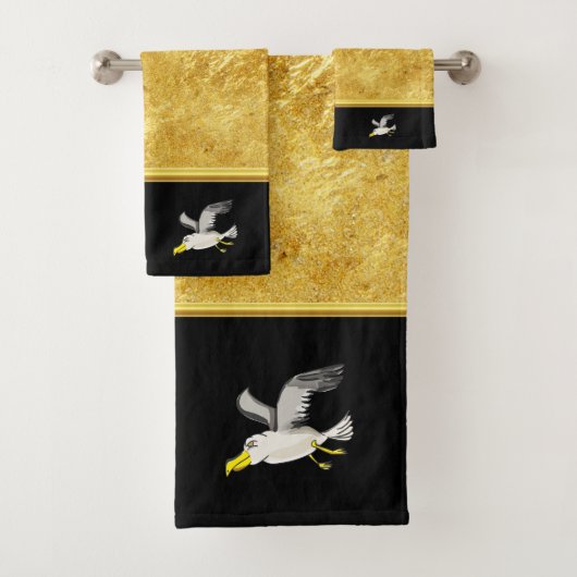 Seagull mit Goldfolie Badhandtuch Set (Insitu)