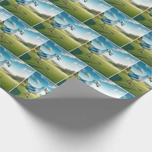 Seagull mit Golfball Geschenkpapier (Ecke)