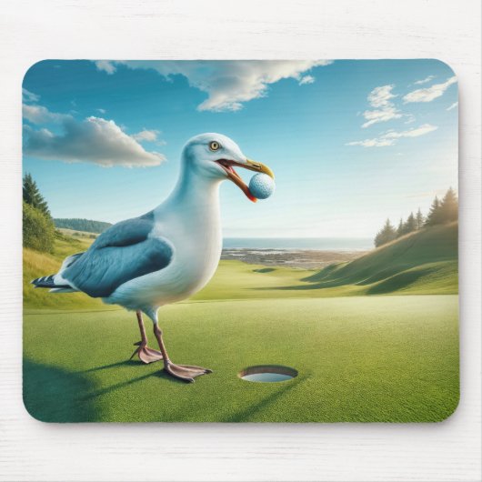 Seagull mit Golfball Mousepad (Vorne)