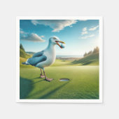 Seagull mit Golfball Serviette (Vorderseite)