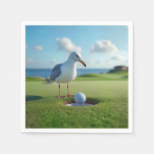 Seagull mit Golfball Serviette (Vorderseite)