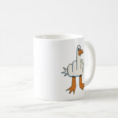 SEAGULL MIT MITTELFINGERKÖRPER KAFFEETASSE (VorderseiteRechts)