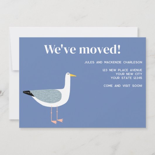 Seagull Moving New Zuhause Ankündigung (Vorderseite)