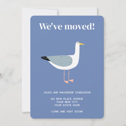 Seagull Moving New Zuhause Ankündigung (Vorderseite)