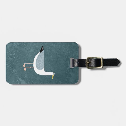 Seagull Nautic Luggage Tag Gepäckanhänger (Vorderseite horizontal)