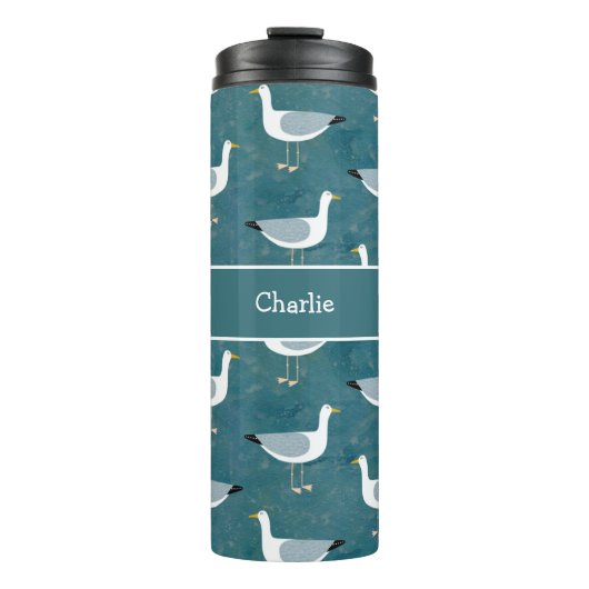 Seagull Nautic Name Thermosbecher (Vorderseite)