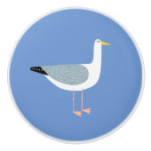 Seagull Nautic Shore Bird Keramikknauf (Vorderseite)