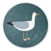 Seagull Nautic Shore Bird Keramikknauf (Vorderseite)