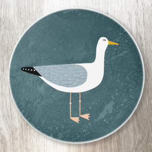 Seagull Nautic Shore Bird Keramikknauf