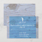 Seagull/Nautic Wedding RSVP Karte (Vorne/Hinten)