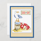 Seagull Nautical Anytime Card Postkarte (Vorne/Hinten)