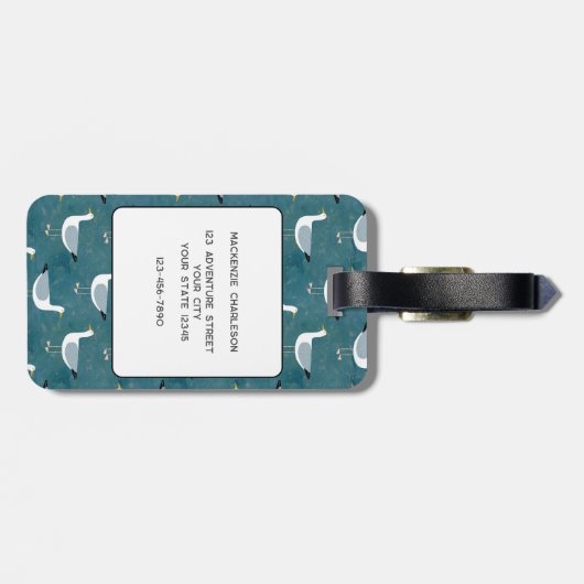 Seagull Nautical Gepäckanhänger (Rückseite horizontal)