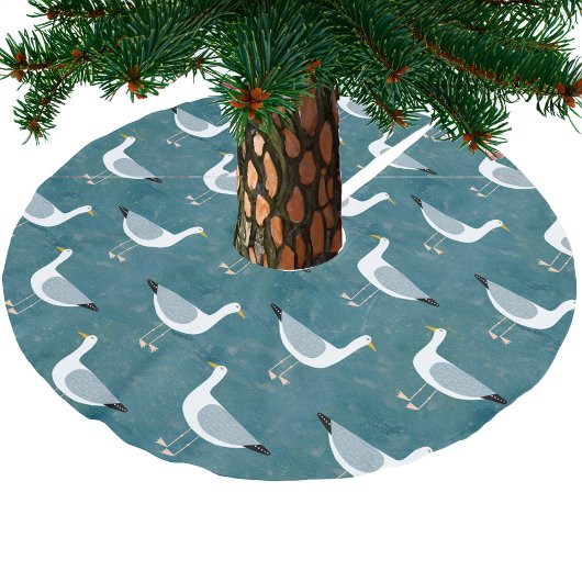 Seagull Nautical Polyester Weihnachtsbaumdecke