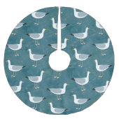 Seagull Nautical Polyester Weihnachtsbaumdecke (Vorderseite)