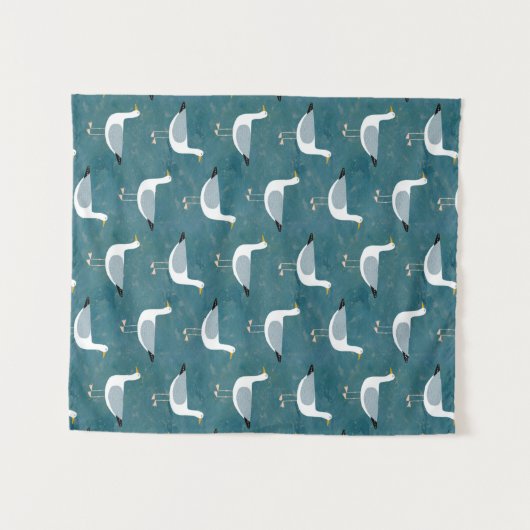 Seagull Nautical Wandteppich (Vorderseite (Horizontal))