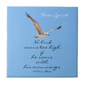 Seagull No Bird klettert zu blau dekorativ Fliese (Vorderseite)