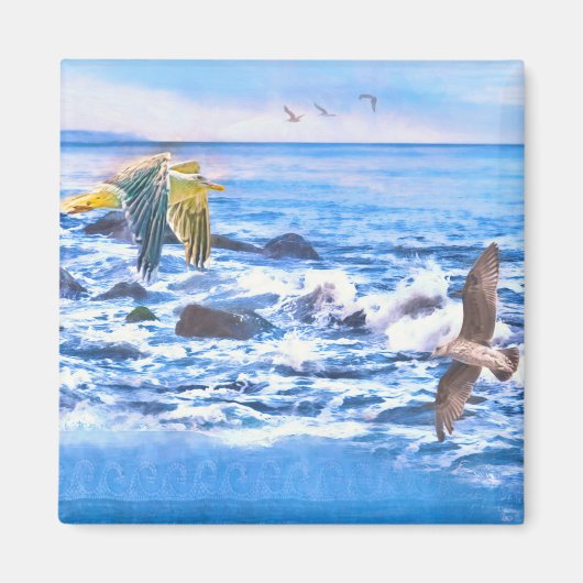 SEAGULL OCEAN PLAYBODEN MAGNET (Vorne)