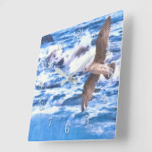 SEAGULL OCEAN PLAYBODEN QUADRATISCHE WANDUHR (Winkel)