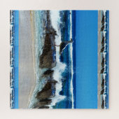 Seagull on Beach Rocks Puzzle (Horizontal)