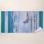 Seagull on the Shore Pastel Art Strandtuch (Vorderseite)