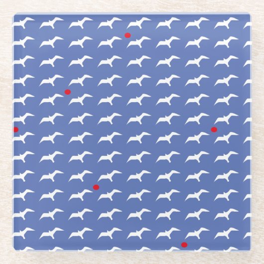 Seagull Pattern Glasuntersetzer (Vorderseite)