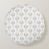 Seagull Pattern Rundes Kissen (Rückseite)