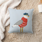 Seagull Pillow, Niedliches nautisches Kinderzimmer Kissen (Decke)