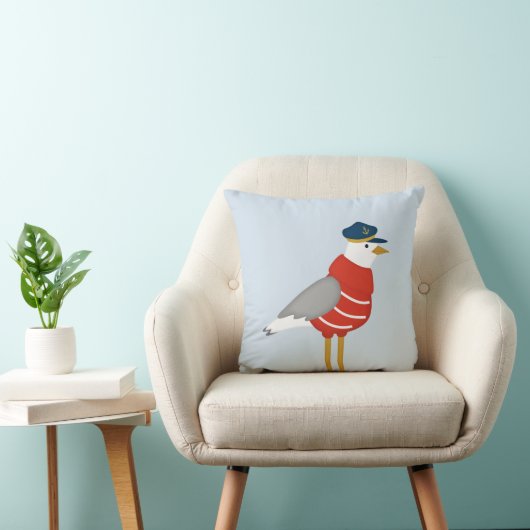 Seagull Pillow, Niedliches nautisches Kinderzimmer Kissen (Stuhl )