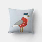 Seagull Pillow, Niedliches nautisches Kinderzimmer Kissen (Vorderseite)