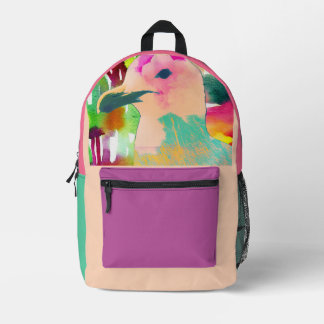 Seagull Pink Bedruckter Rucksack