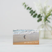 Seagull Reflektion mit Sand und Ocean Beach Visitenkarte (Stehend Vorderseite)