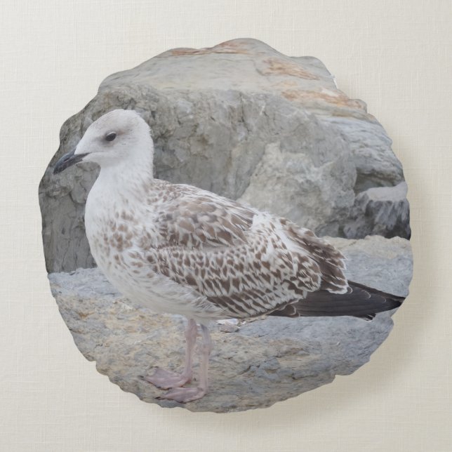 Seagull Round Pillow Rundes Kissen (Rückseite)