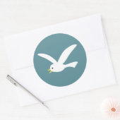Seagull Runder Aufkleber (Umschlag)