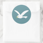 Seagull Runder Aufkleber (Tasche)