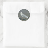 Seagull Runder Aufkleber (Tasche)