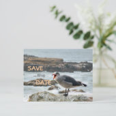 Seagull Save the Date Ankündigungspostkarte (Stehend Vorderseite)