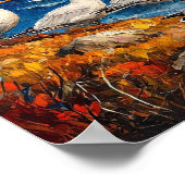 Seagull Seascape Poster (Ecke)