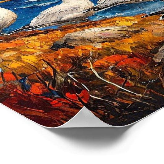 Seagull Seascape Poster (Ecke)