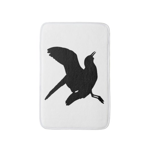 Seagull-Silhouette Badematte (Vorderseite Vertikal)