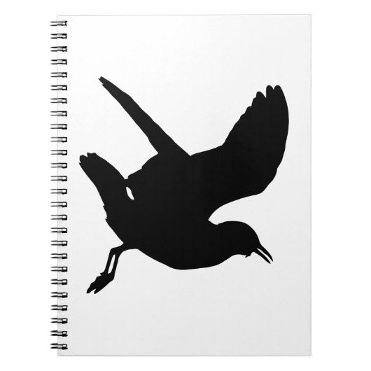 Seagull-Silhouette Notizblock (Vorderseite)