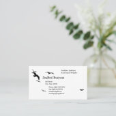 Seagull-Silhouette Visitenkarte (Stehend Vorderseite)