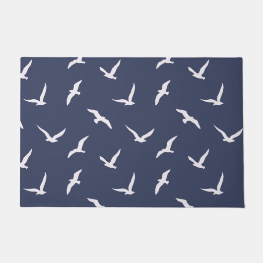 Seagull silhouettes navy blue fußmatte (Vorderseite)